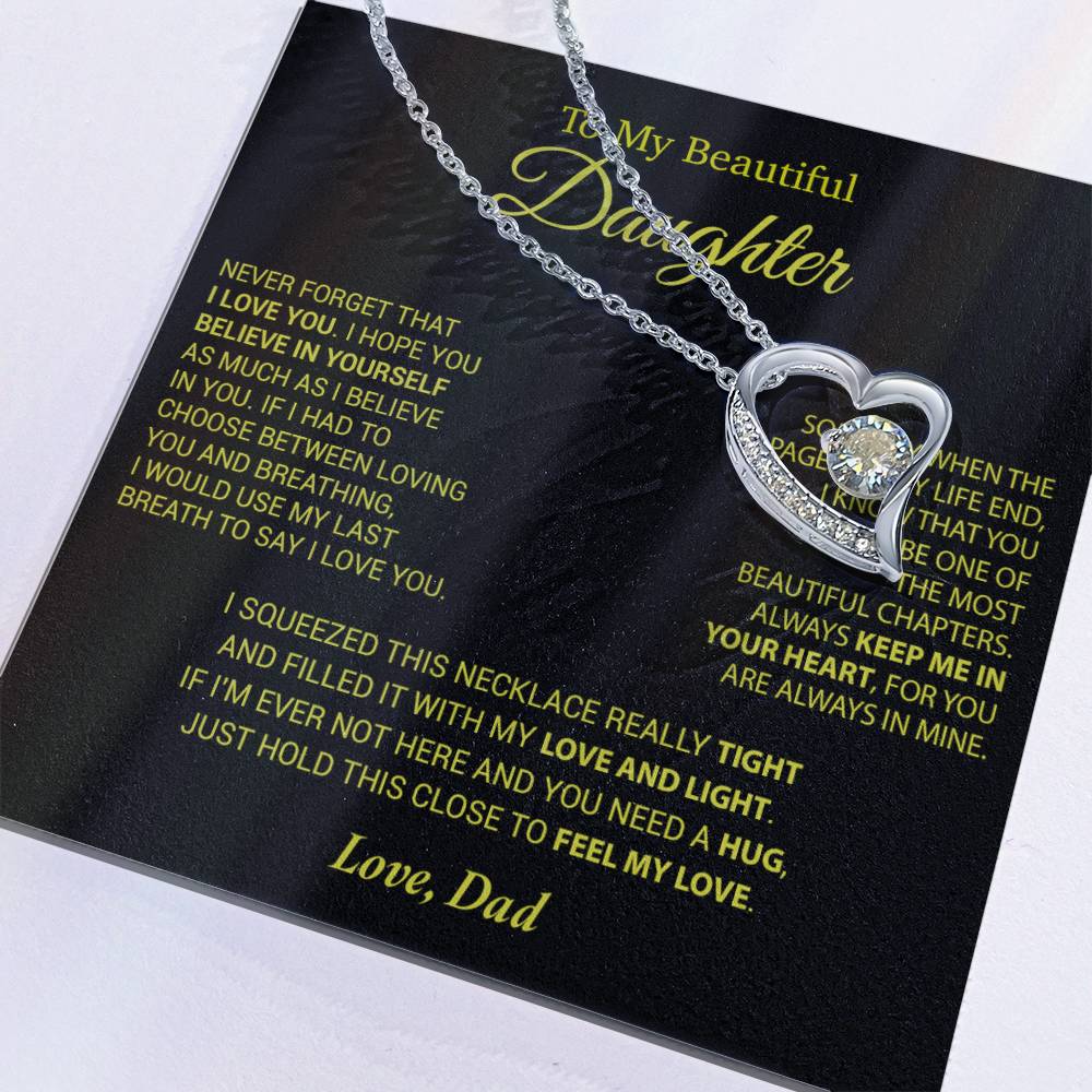 To My Daughter Necklace, Daughter Father Necklace, Daughter Gift From Dad 6_9_xanh