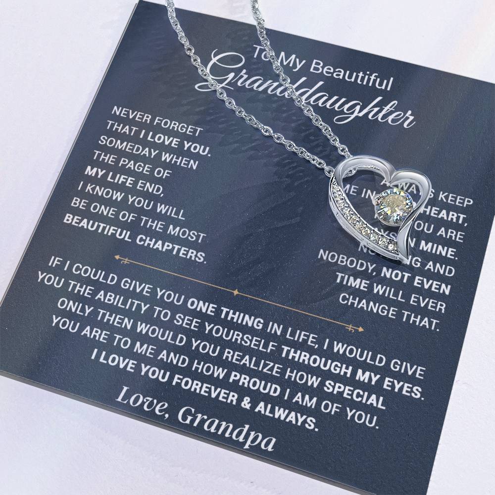 To My Granddaughter Necklace, Xmas Birthday Gift For Granddaughter From Grandpa 13_9