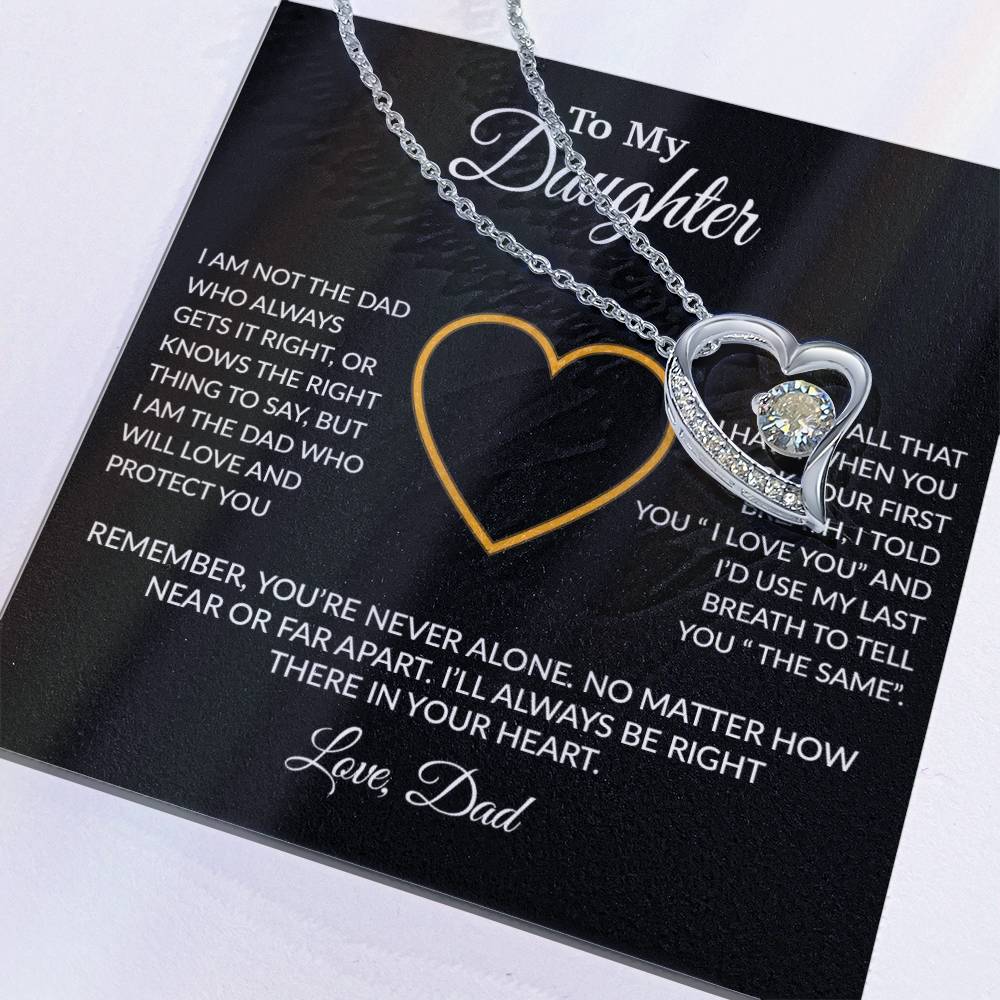 To My Daughter Necklace, Gift For Daughter From Dad, Daughter Father Necklace 14_1_Black