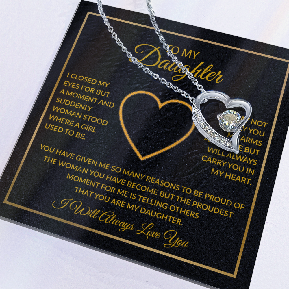 To My Daughter Necklace, Gift for Daughter from Dad, Daughter Father Necklace 27_11_Gold