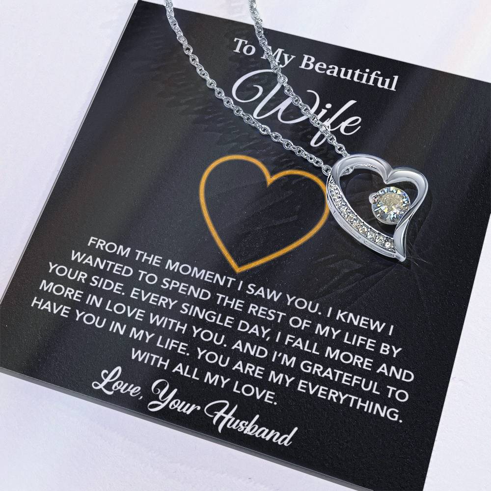 To My Wife Necklace, Gift For Wife, Anniversary Gift For Wife, Necklace For Wife 27_5_Black