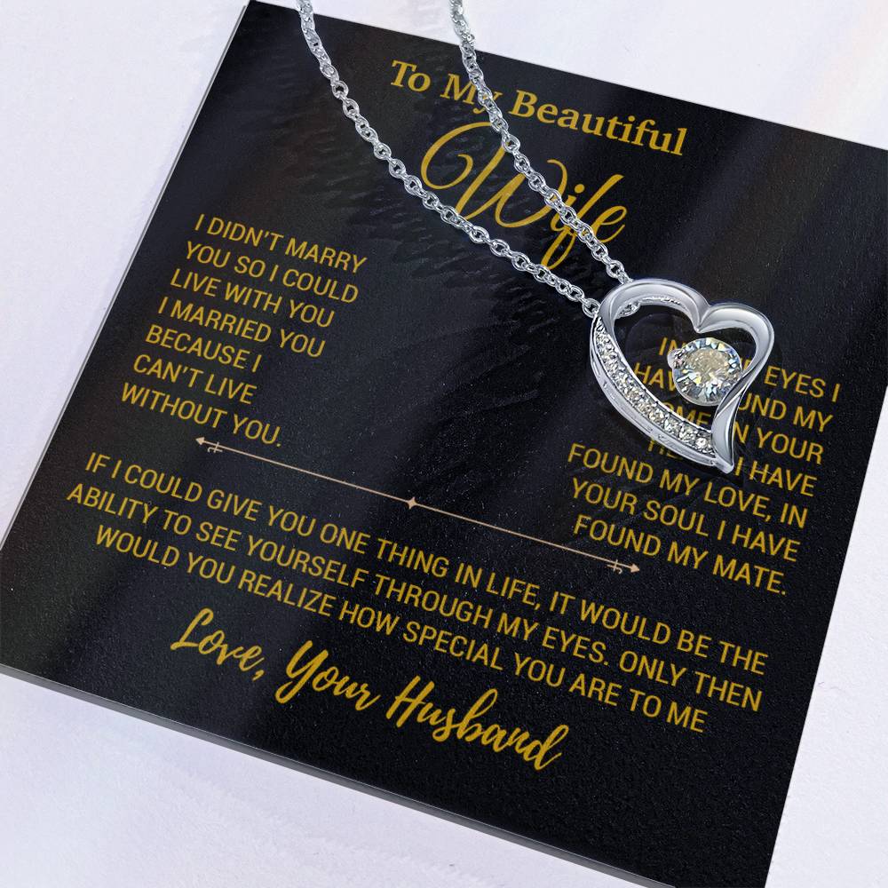 To My Wife Necklace, Christmas Gifts For Women, Anniversary Gift For Wife 24_12_Gold