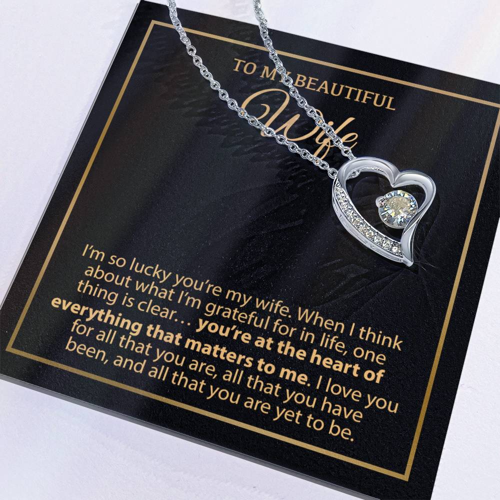 To My Wife Necklace, Vanlentines Gifts For Women, Anniversary Gift For Wife 5_1_Gold