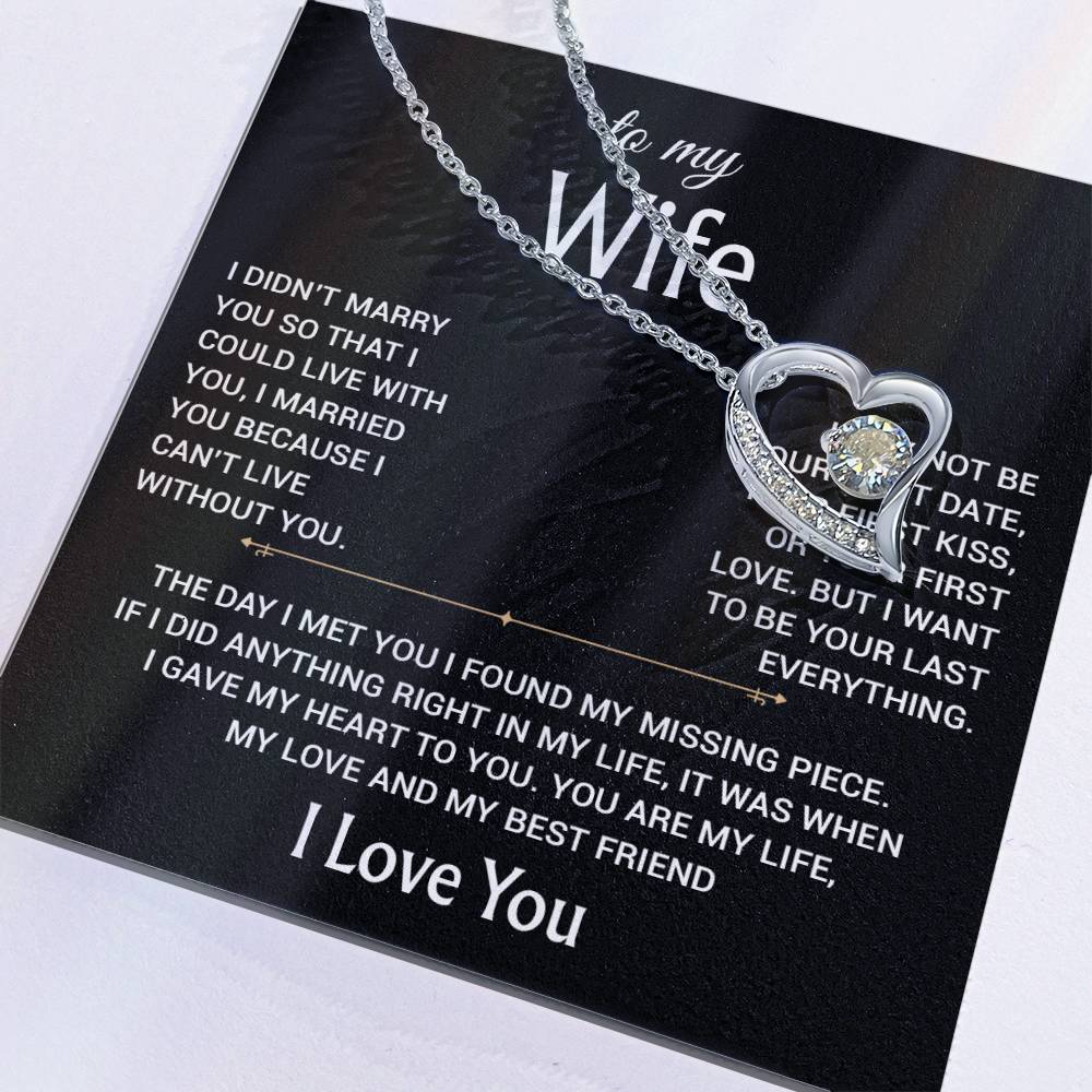 To My Wife Necklace, Christmas Gifts For Women, Anniversary Gift For Wife 16_12_Black