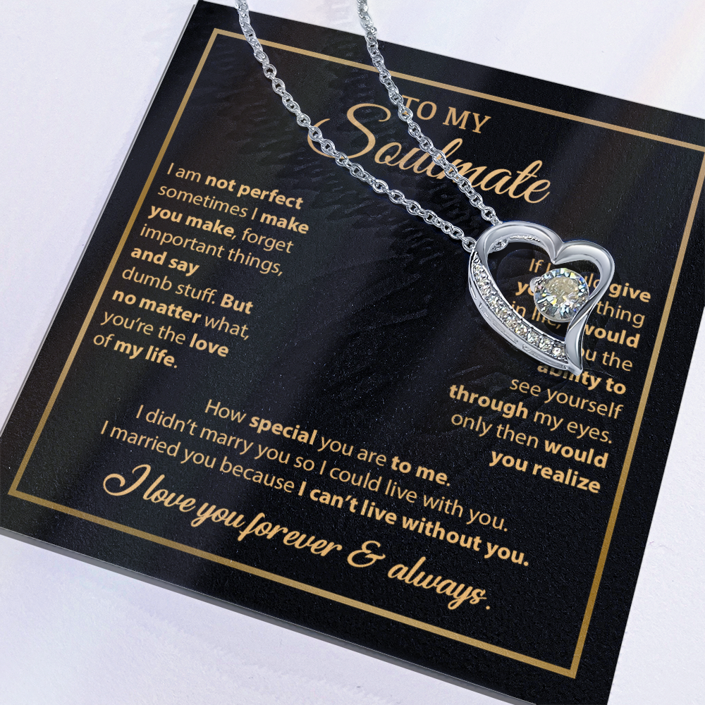 To My Soulmate Necklace, Gift For Wife From Husband, Valentines Gift For Wife 8_2_Gold