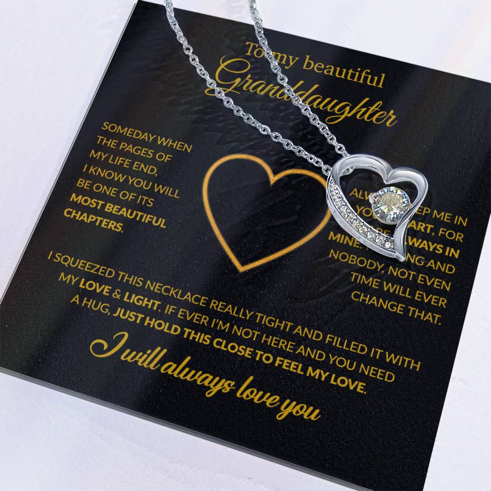To My Granddaughter Necklace, Birthday Gift For Granddaughter From Grandpa 5_12_Gold