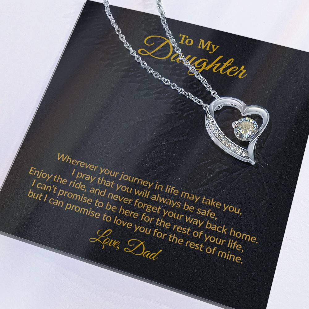 To My Daughter Necklace, Gift for Daughter from Dad, Father Daughter Necklace