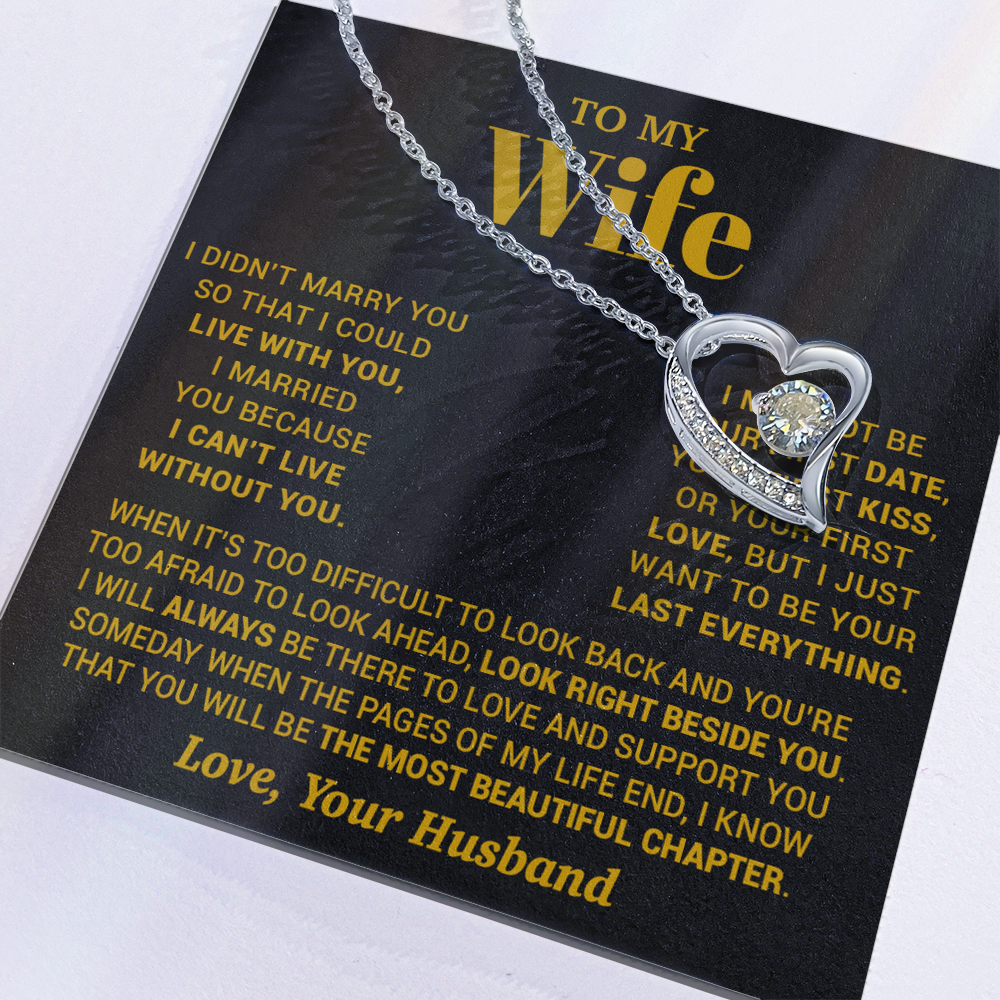 To My Wife Necklace, Christmas Gifts For Women, Anniversary Gift For Wife 28_9_Gold