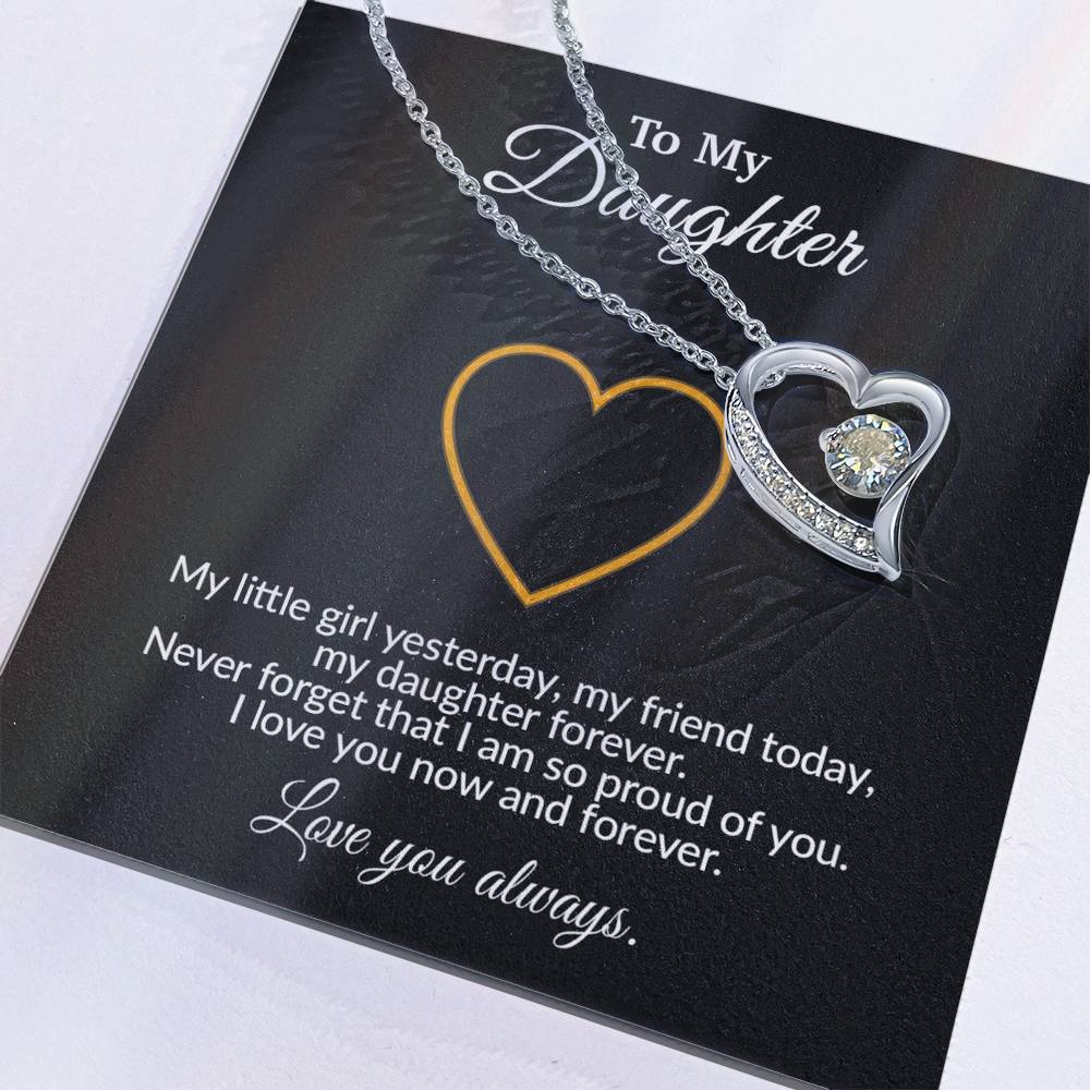 To My Daughter Necklace, Gift for Daughter from Mom, Mother Daughter Necklace
