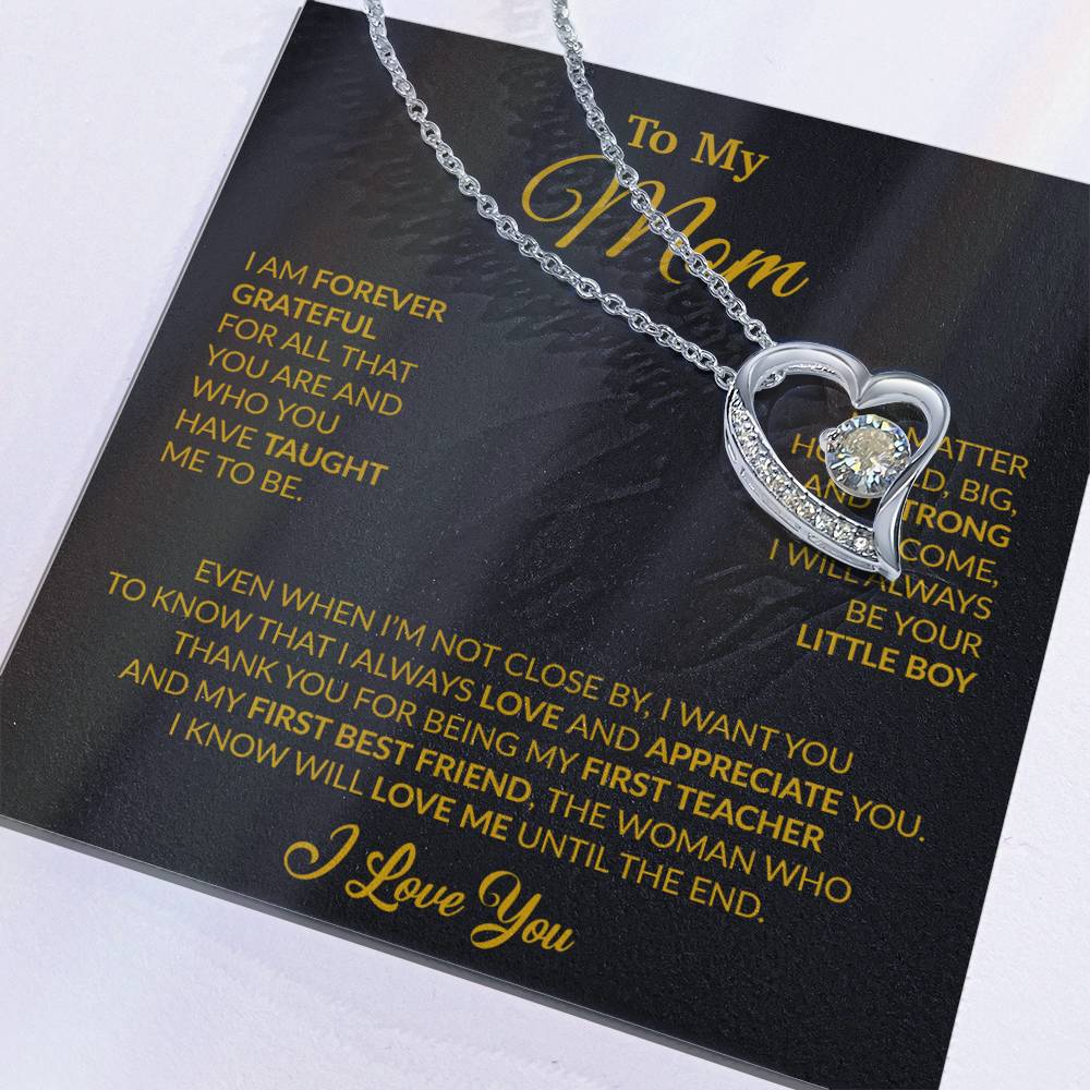 To My Mom Necklace, Gift For Mom From Daughter, Mother's Day Gifts 3_4_Gold
