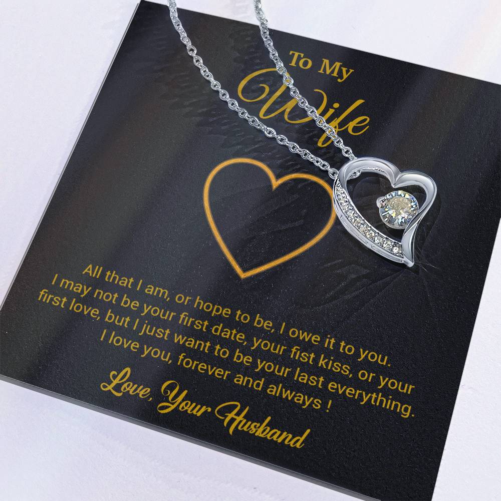 To My Wife Necklace, Gift For Wife, Anniversary Gift For Wife, Necklace For Wife 24_3_Gold
