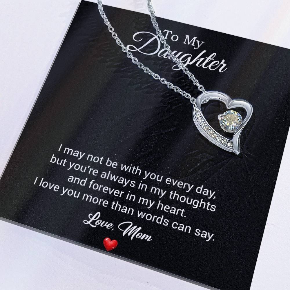 To My Daughter Necklace, Gift For Daughter From Mom, Daughter Mother Necklace