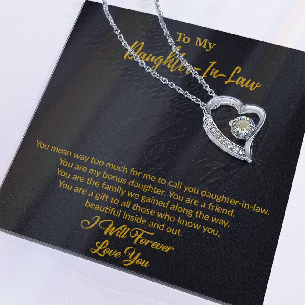 To My Daughter-In-Law Necklace, Gift For Daughter In Law, Daughter In Law Gift