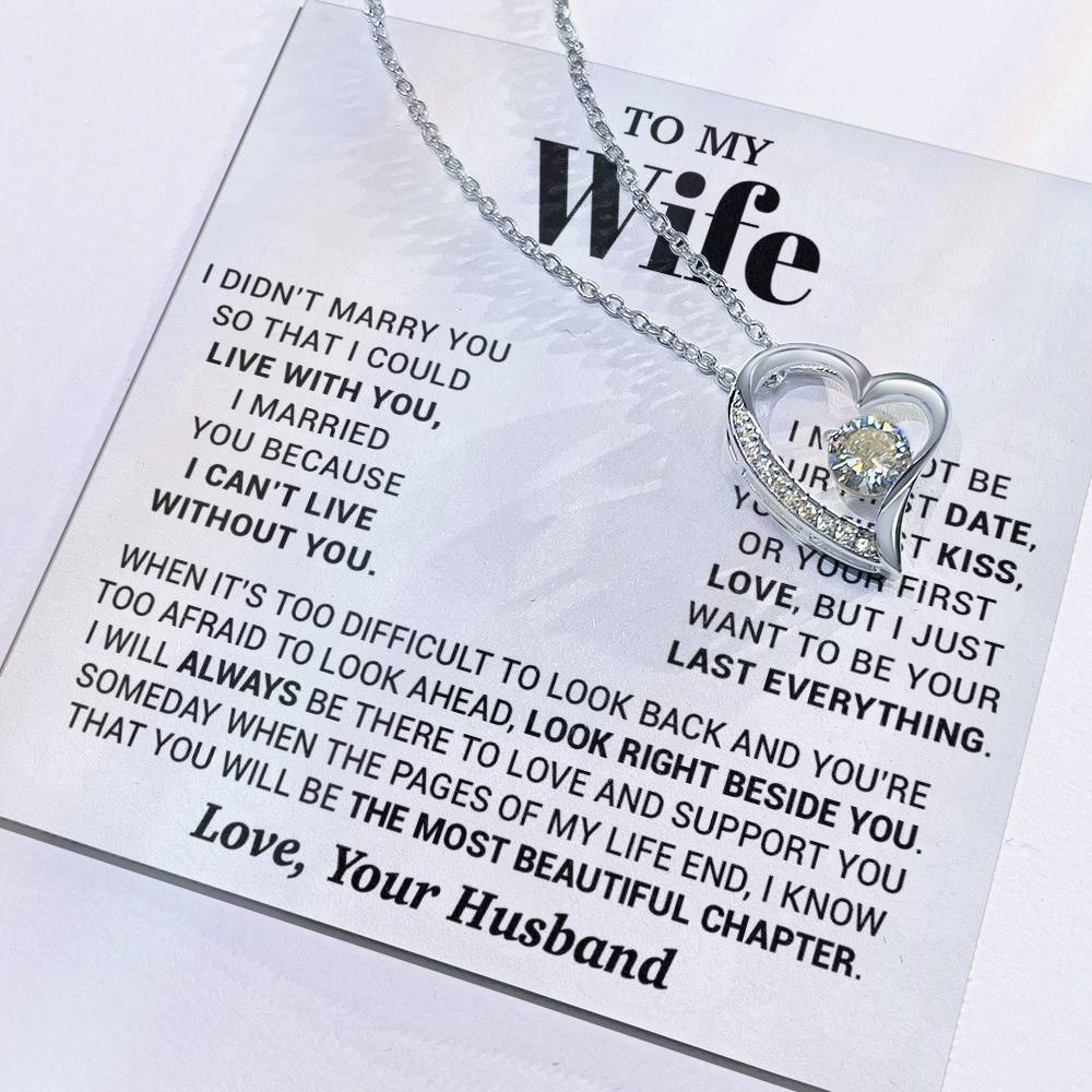 To My Wife Necklace, Christmas Gifts For Women, Anniversary Gift For Wife 28_9_White