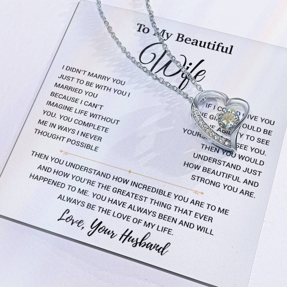 To My Wife Necklace, Christmas Gifts For Women, Anniversary Gift For Wife 11_9_White