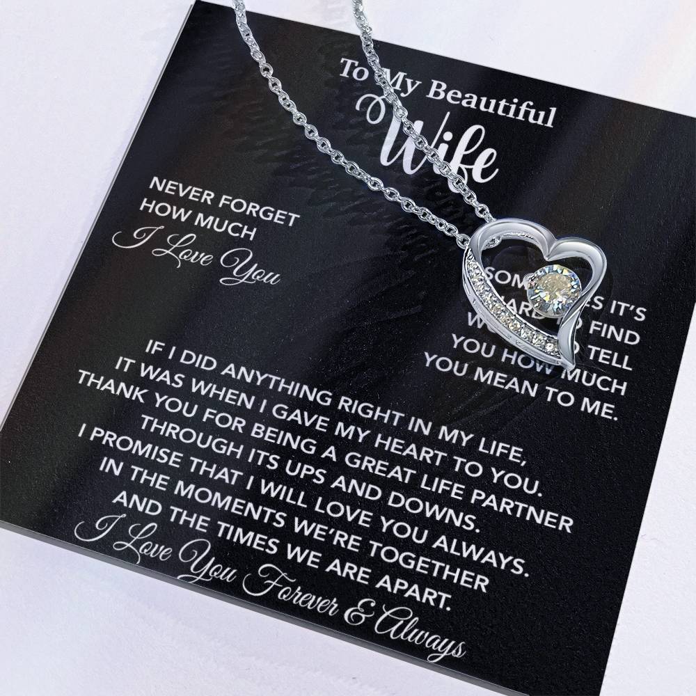 To My Wife Necklace, Christmas Gifts For Wife, Anniversary Cute Gift For Wife_Black_25_9