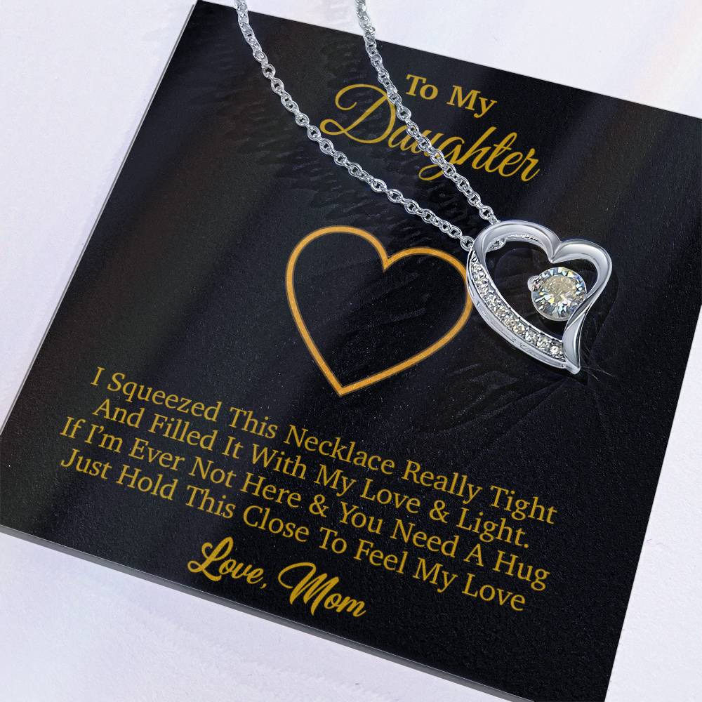 To My Daughter Necklace, Gift for Daughter from mom, Daughter mother Necklace 1_4_Gold