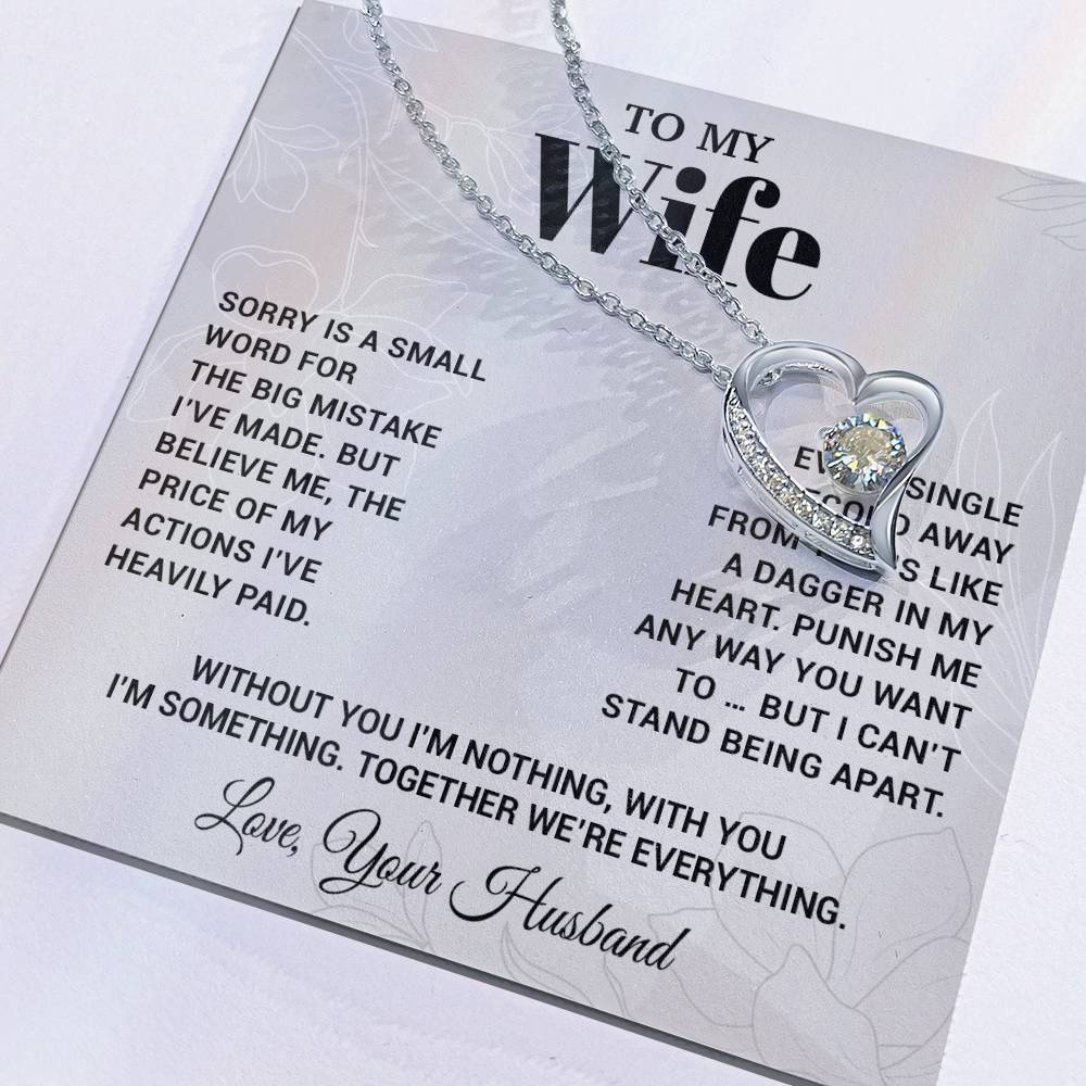 To My Wife Necklace, Christmas Gifts For Women, Anniversary Gift For Wife 15_10_White