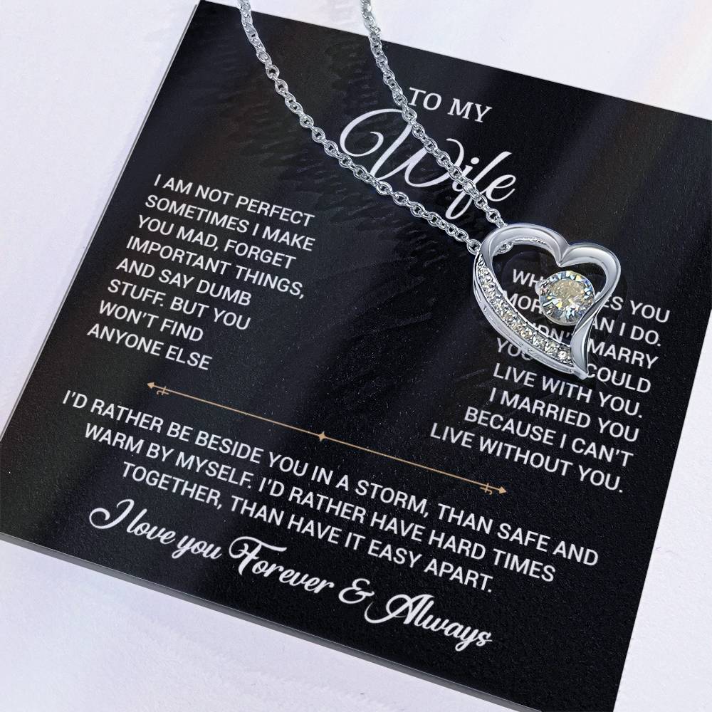 To My Wife Necklace, Gift For Wife, Anniversary Gift For Wife, Christmas Gift 18_9_Black