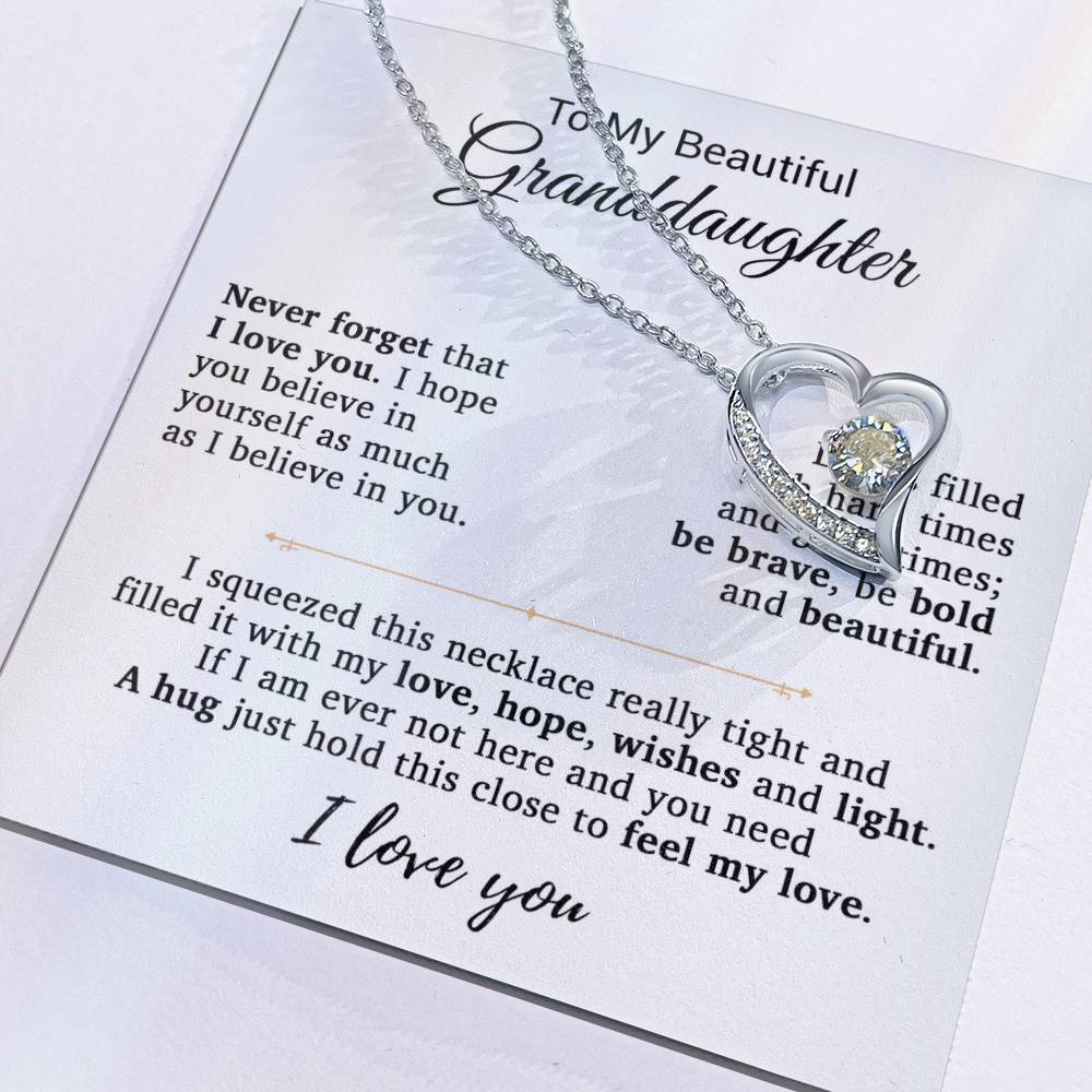 To My Granddaughter Necklace, Birthday Gift For Granddaughter, Birthday Gifts 14_9