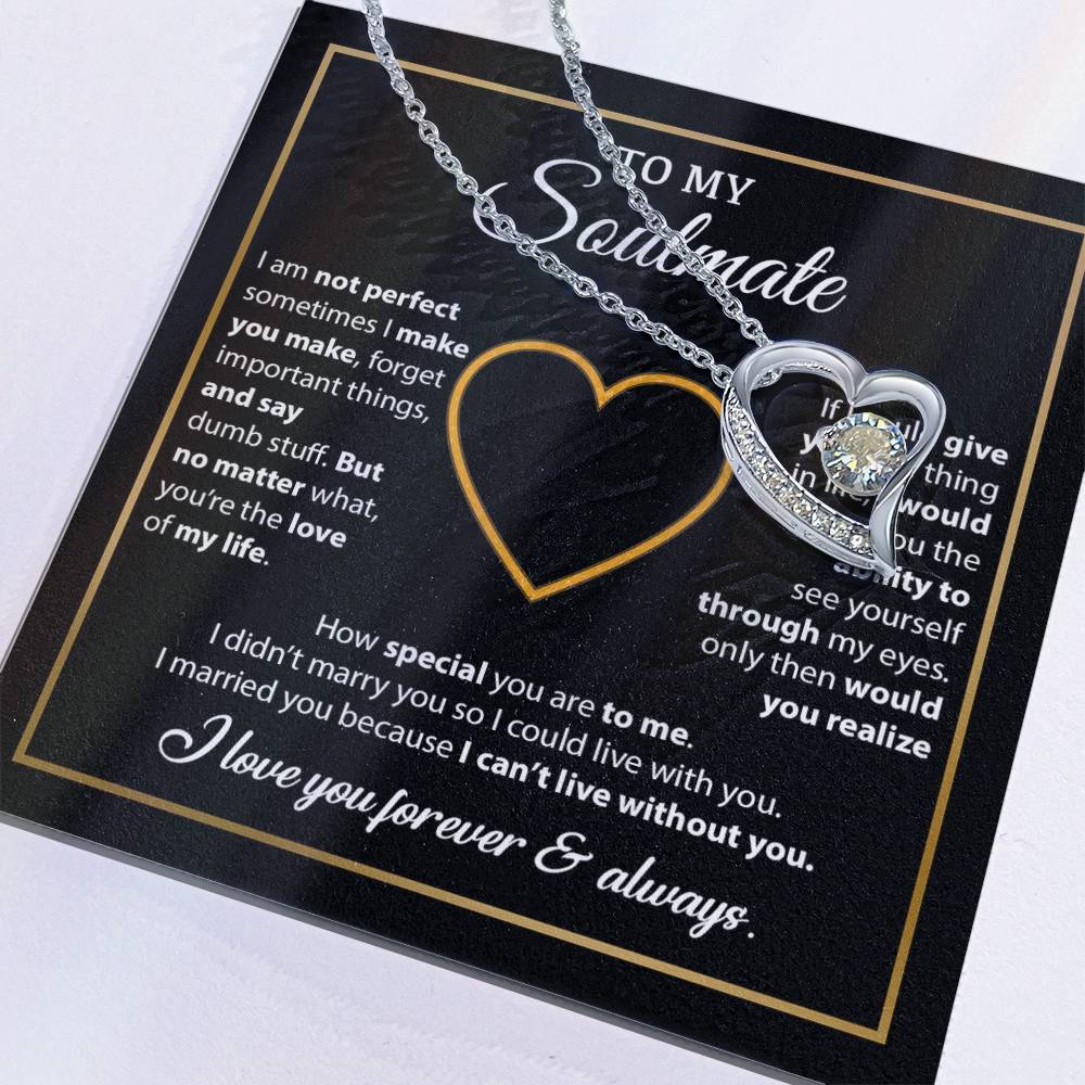 To My Soulmate Necklace, Gift For Wife From Husband, Valentines Gift For Wife 11_2_Black
