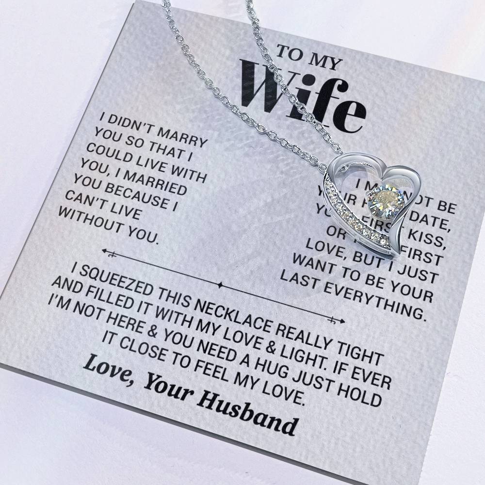To My Wife Necklace, Christmas Gifts For Women, Anniversary Gift For Wife 27_9_White