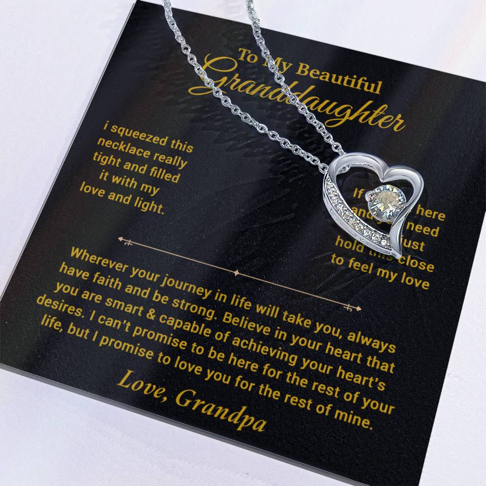 To My Granddaughter Necklace, Birthday Gift For Granddaughter, Birthday Gifts 11_6_Gold
