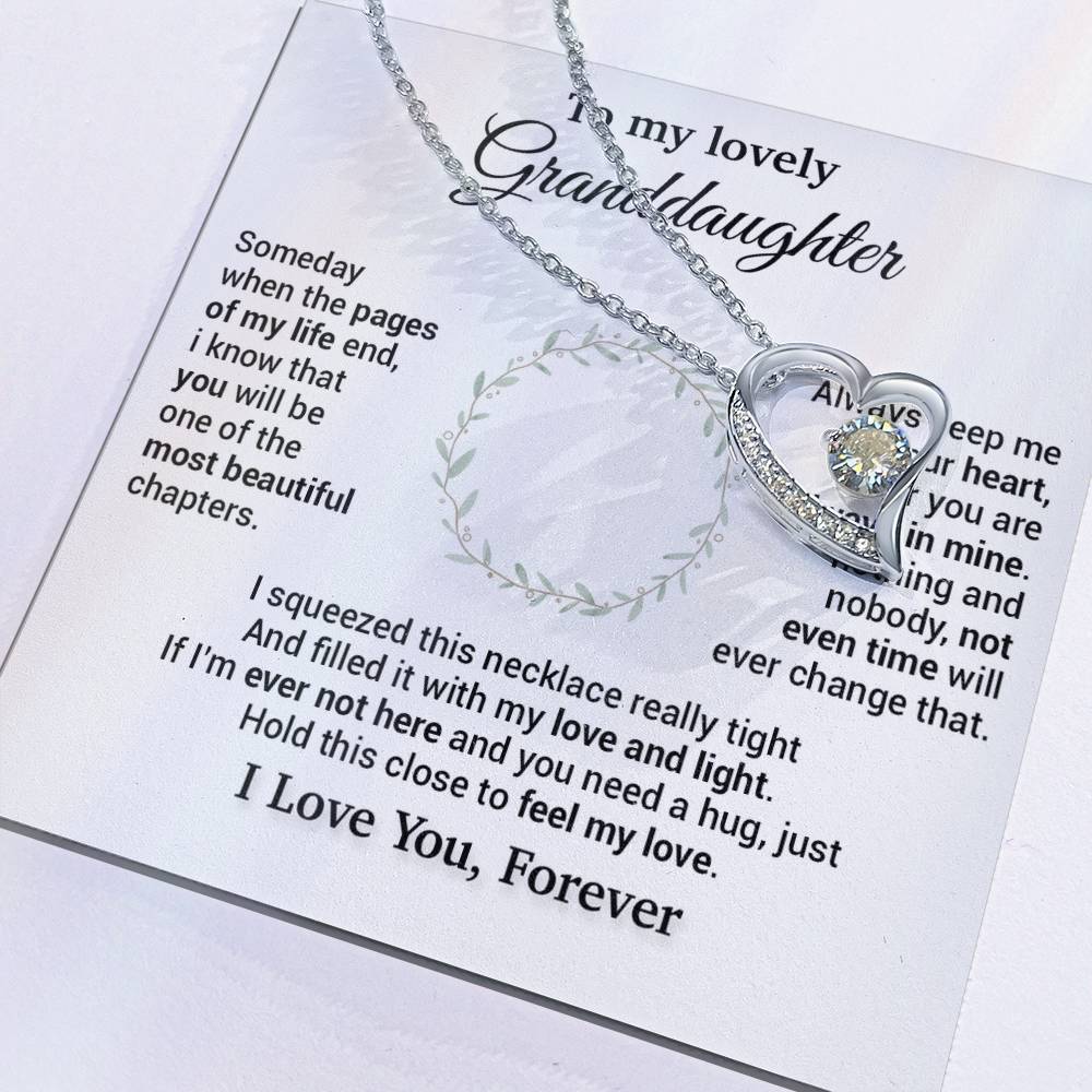 To My Lovely Granddaughter Necklace, Xmas Birthday Gift For Granddaughter