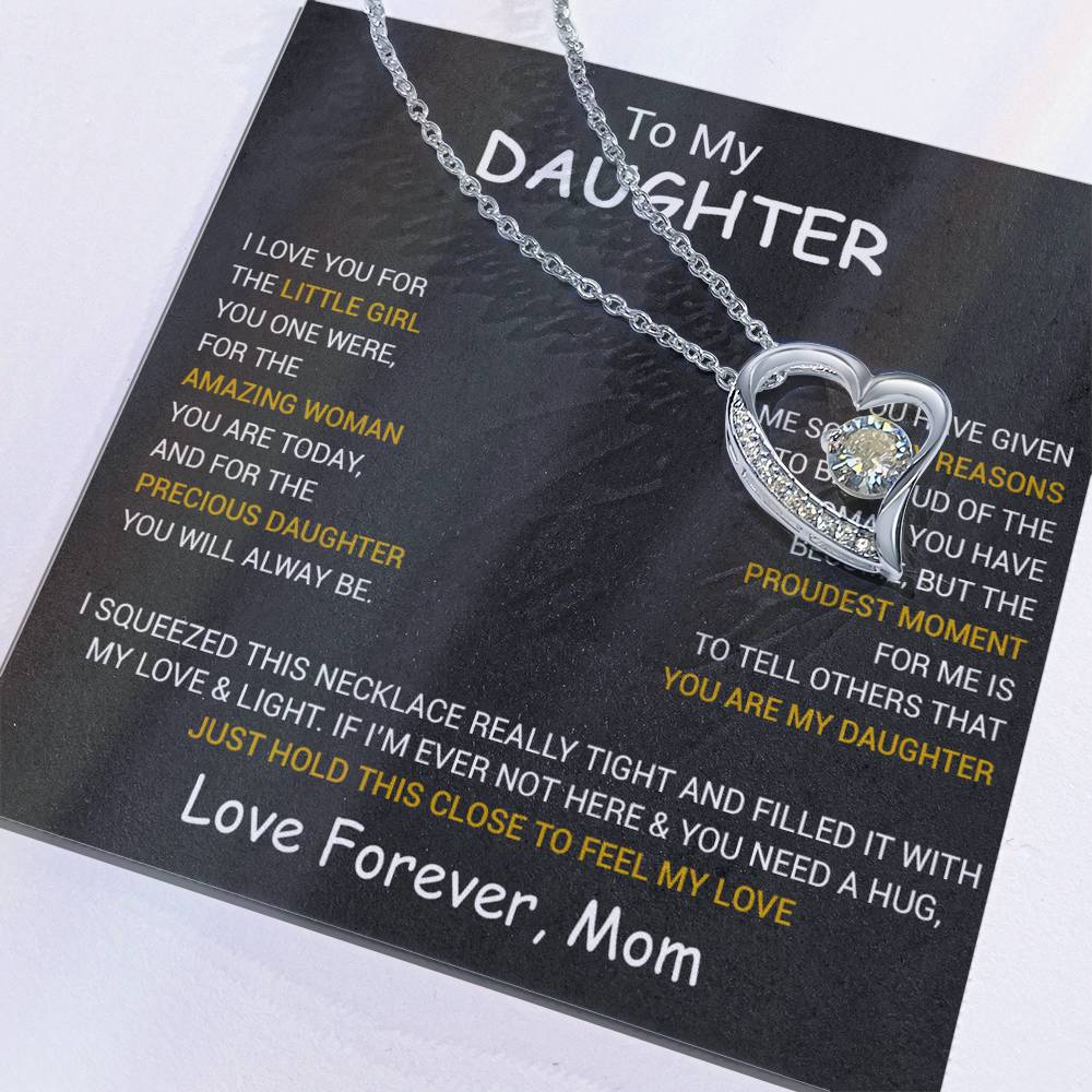 To My Daughter Necklace, Daughter Mother Necklace, Daughter Gift From Dad, Mom 1_10