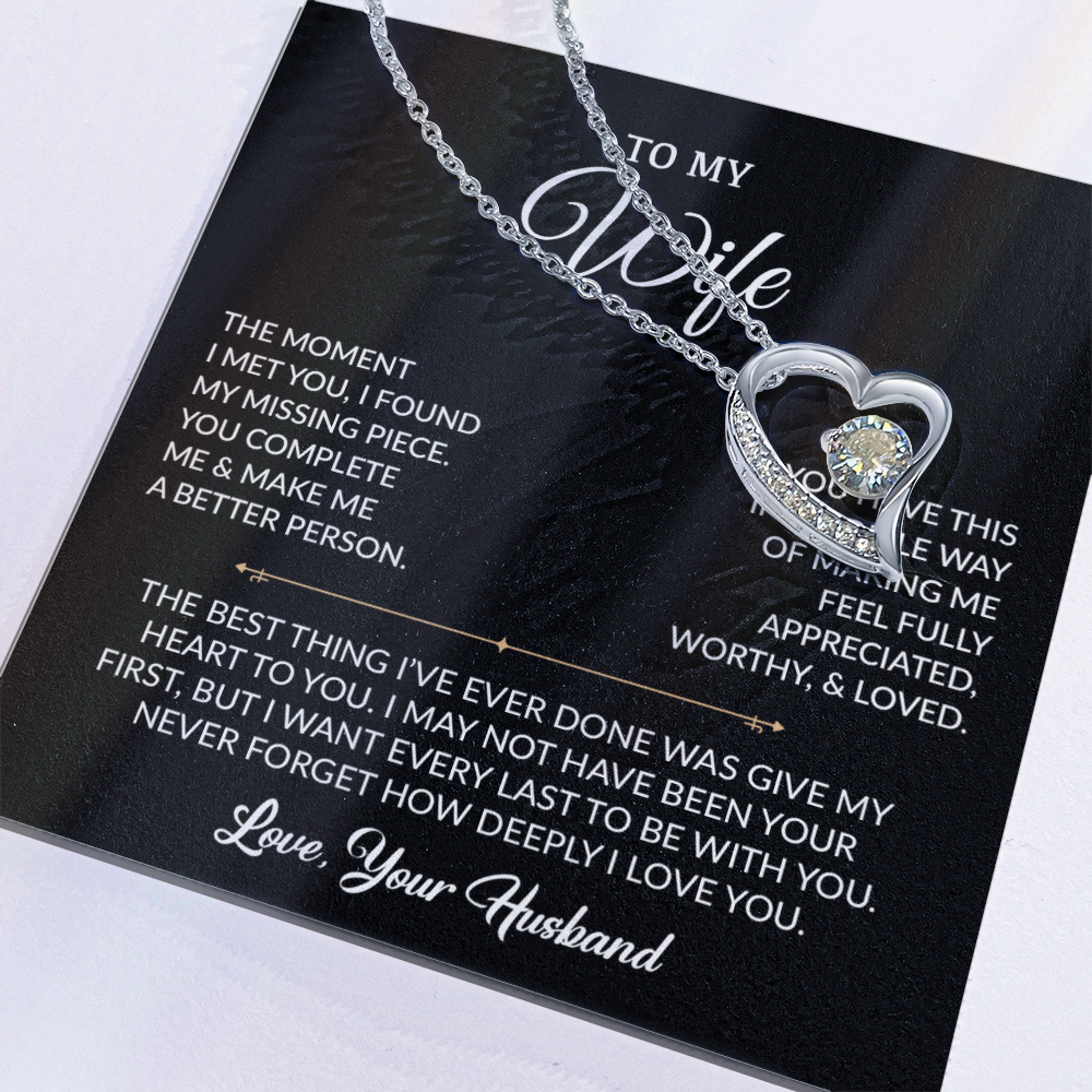 To My Wife Necklace, Gift For Wife, Anniversary Gift For Wife, Christmas Gift