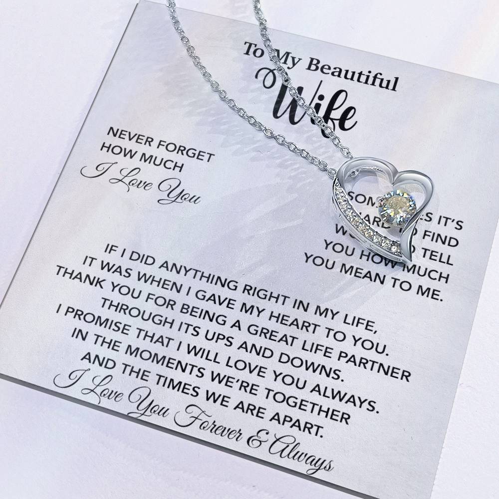 To My Wife Necklace, Christmas Gifts For Wife, Anniversary Cute Gift For Wife_White_25_9