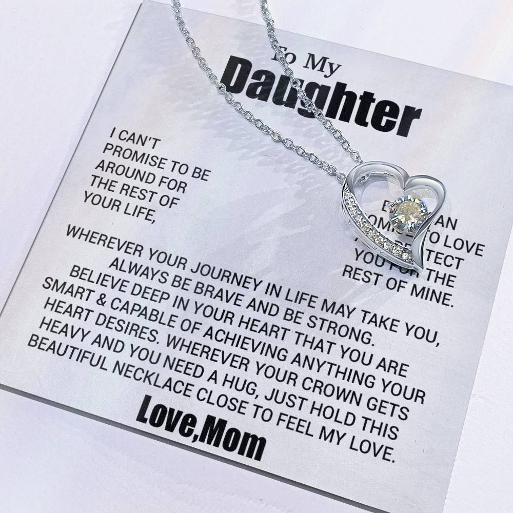 To My Daughter Necklace, Daughter Mother Necklace, Daughter Gift From Mom 24_8_White