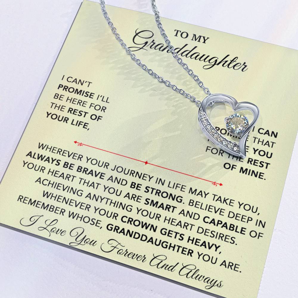 To My Granddaughter Necklace, Granddaughter Gift from Grandpa, Christmas Gift 28_9_Gold