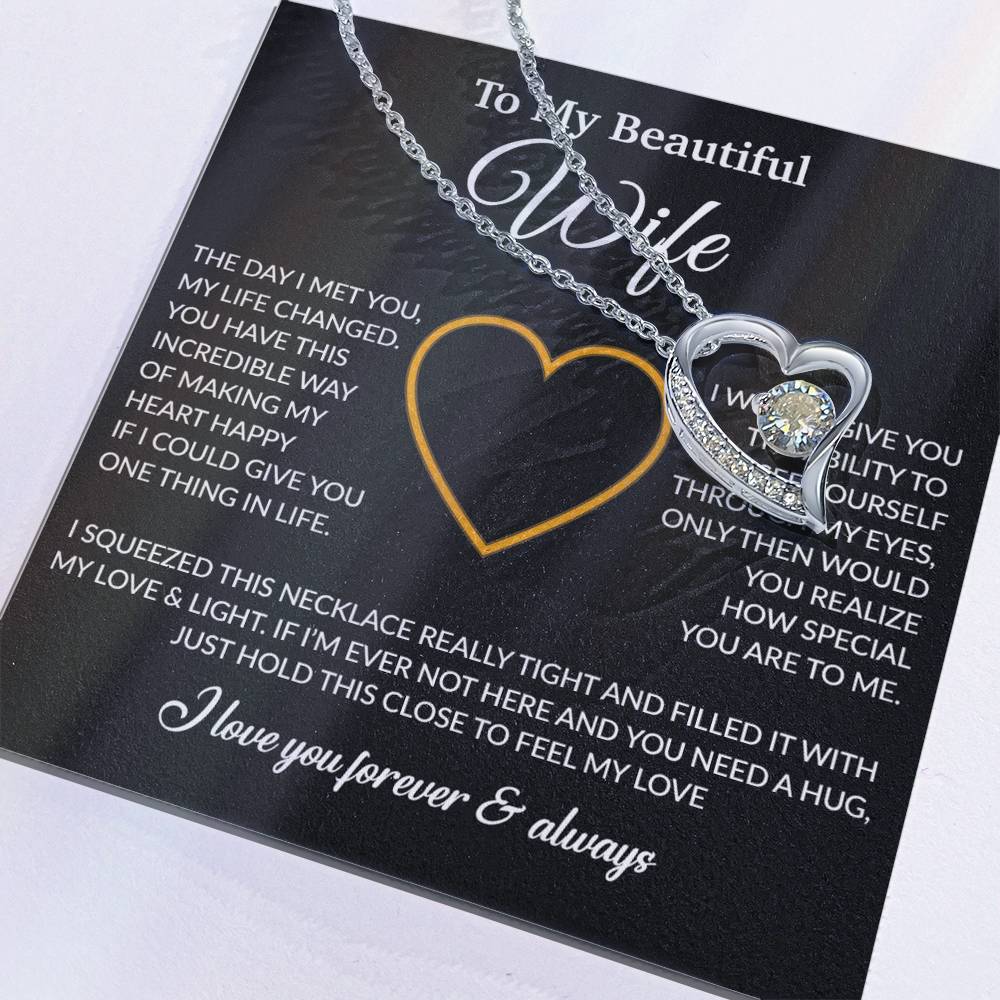 To My Wife Necklace, Gift For Wife, Anniversary Gift For Wife, Necklace For Wife 23_1_Black