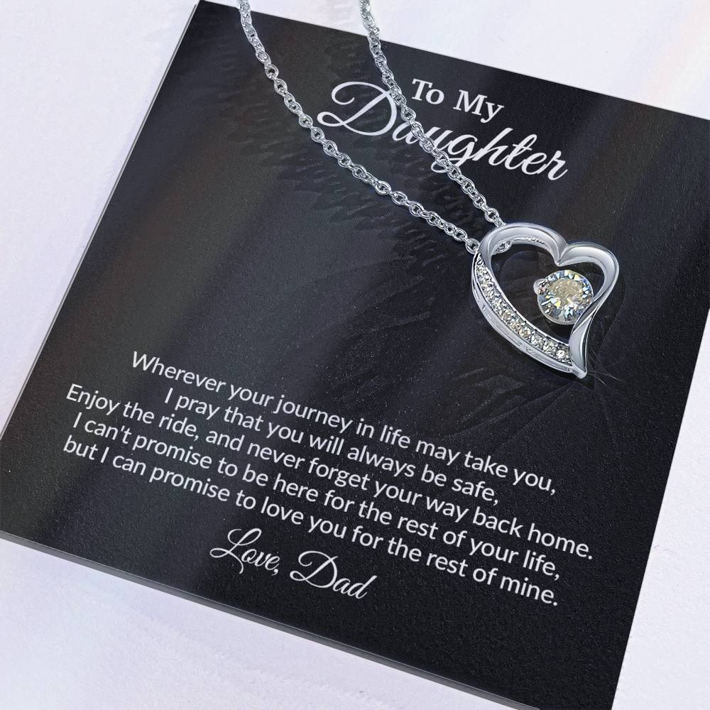 To My Daughter Necklace, Gift for Daughter from Dad, Father Daughter Necklace