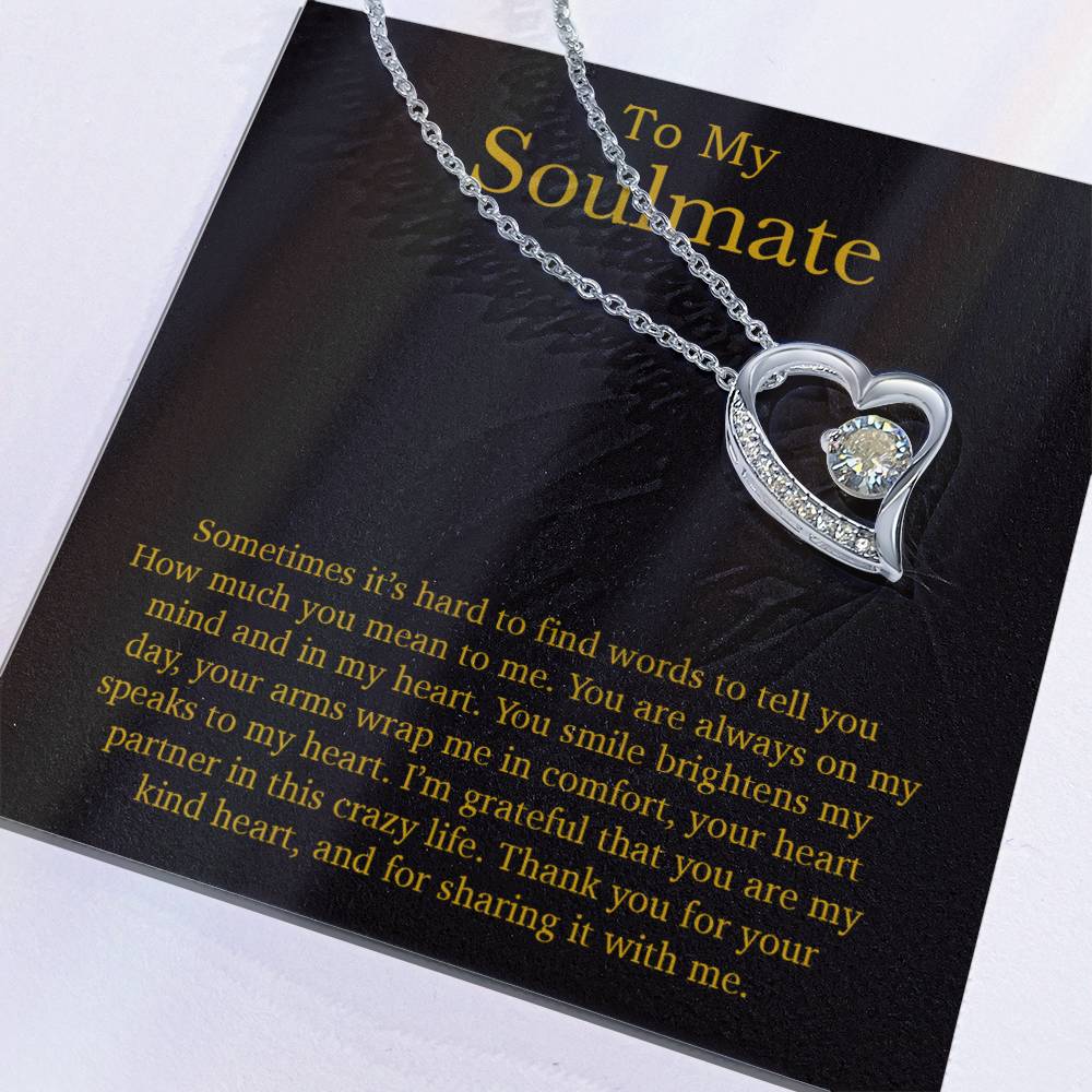 To My Soulmate Necklace, Valentines Day Gift, Soulmate Gifts, Birthday Gifts_Gold
