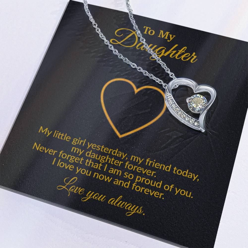To My Daughter Necklace, Gift for Daughter from Mom, Mother Daughter Necklace