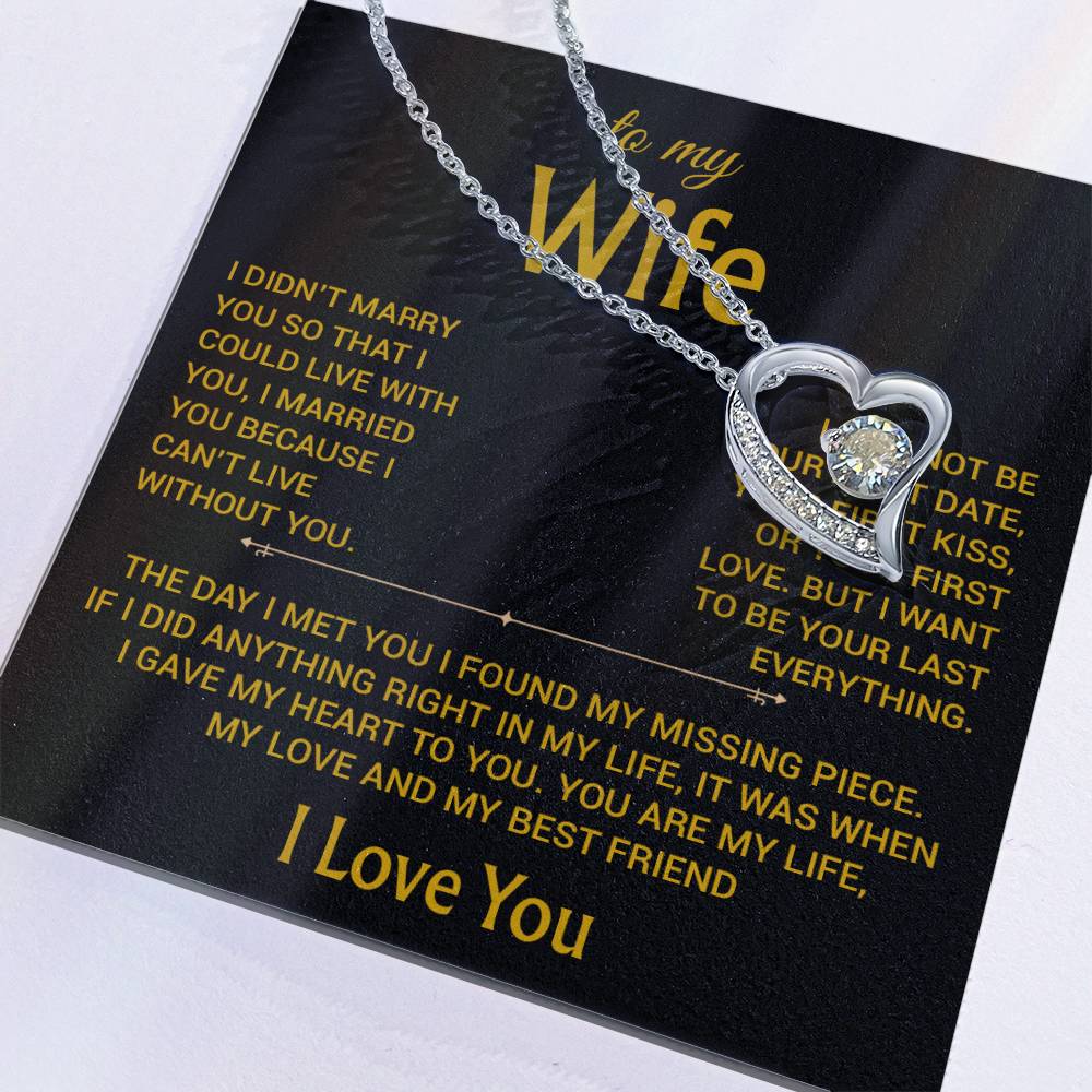 To My Wife Necklace, Christmas Gifts For Women, Anniversary Gift For Wife 16_12_Gold