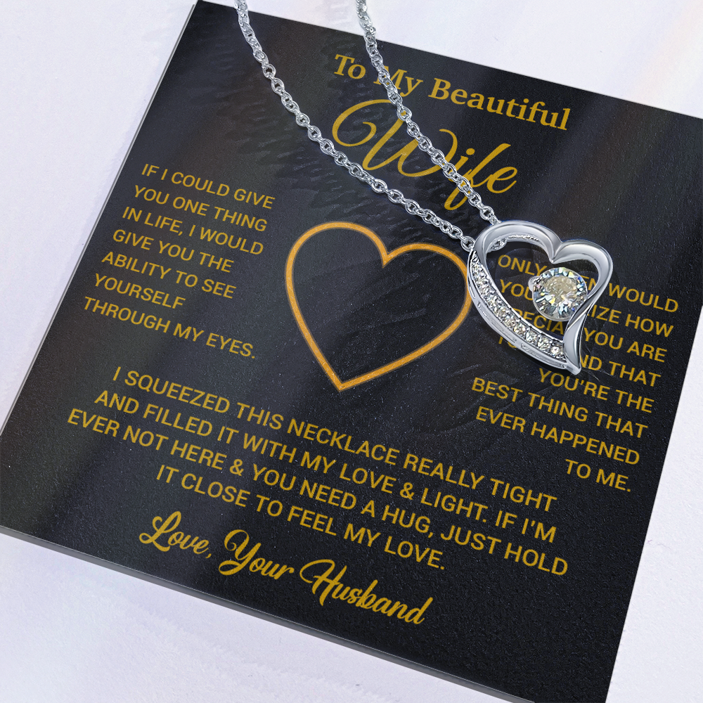 To My Wife Necklace, Gift For Wife, Anniversary Gift For Wife, Necklace For Wife 26_5_Gold