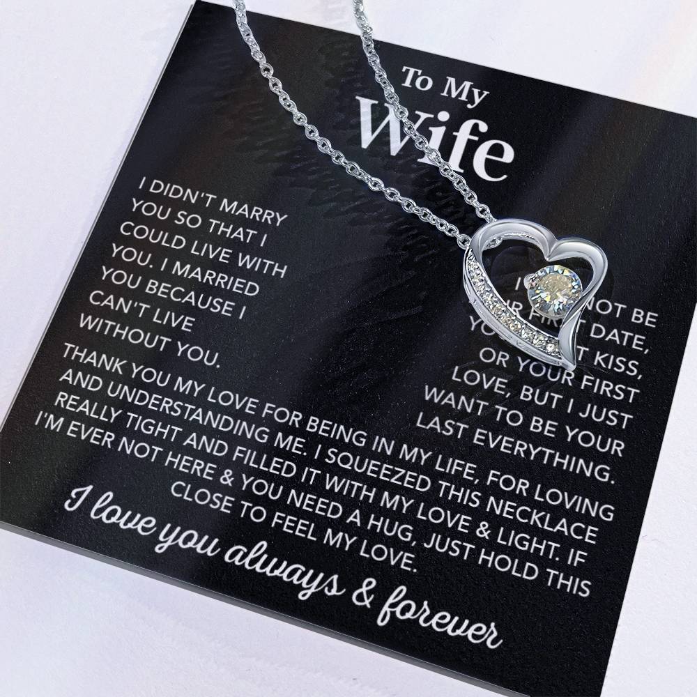 To My Wife Necklace, Wife Gift from Husband, Gift For Her, Gift For Wife