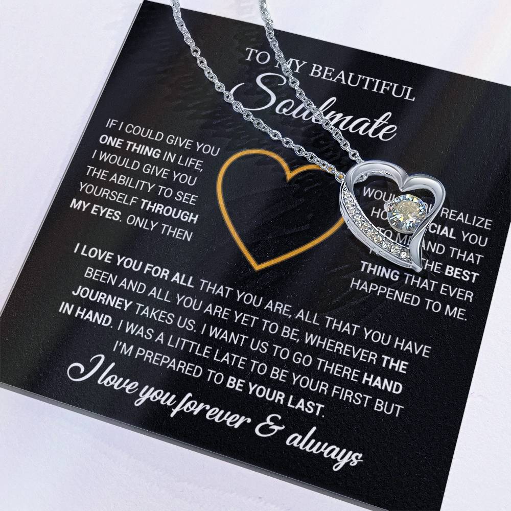 To My Soulmate Necklace, Gift For Wife From Husband, Valentiens Gift 22_12_Black