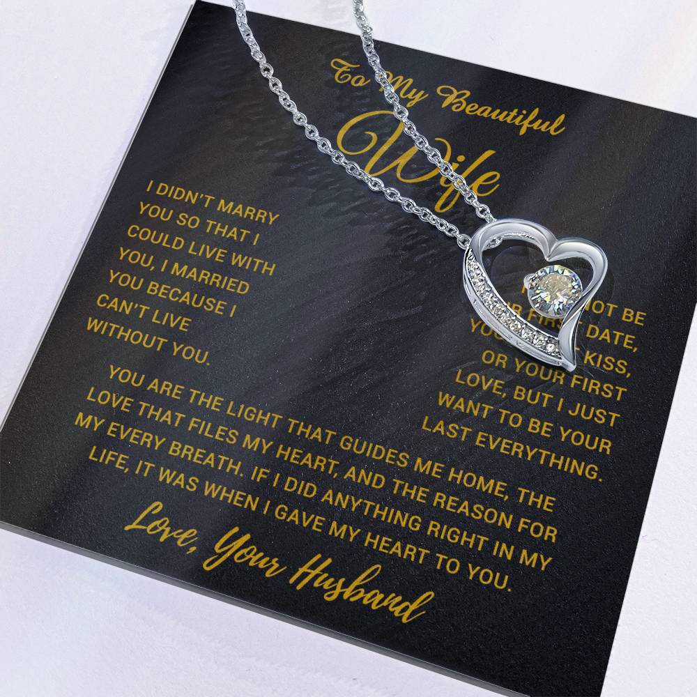 To My Wife Necklace, Gift For Wife, Anniversary Gift For Wife, Necklace For Wife 4_5_Gold