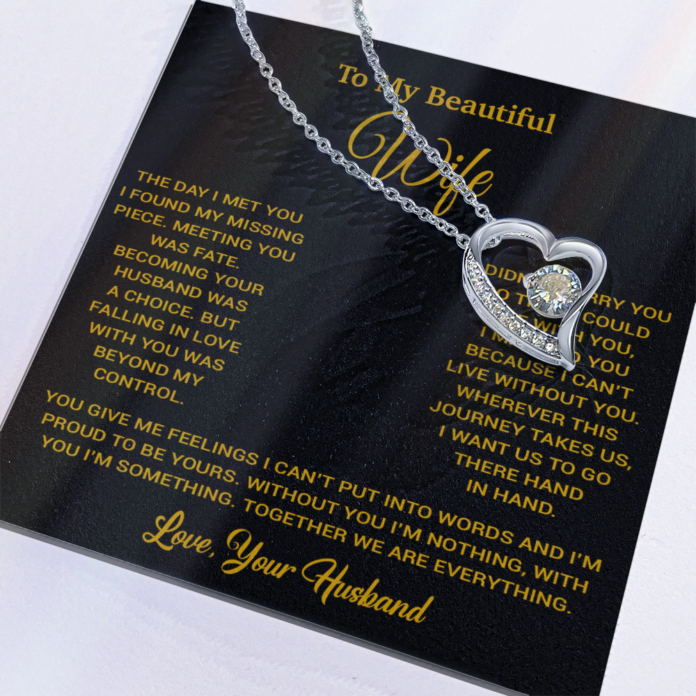 To My Wife Necklace, Vanlentines Gifts For Women, Anniversary Gift For Wife 2_2_Gold