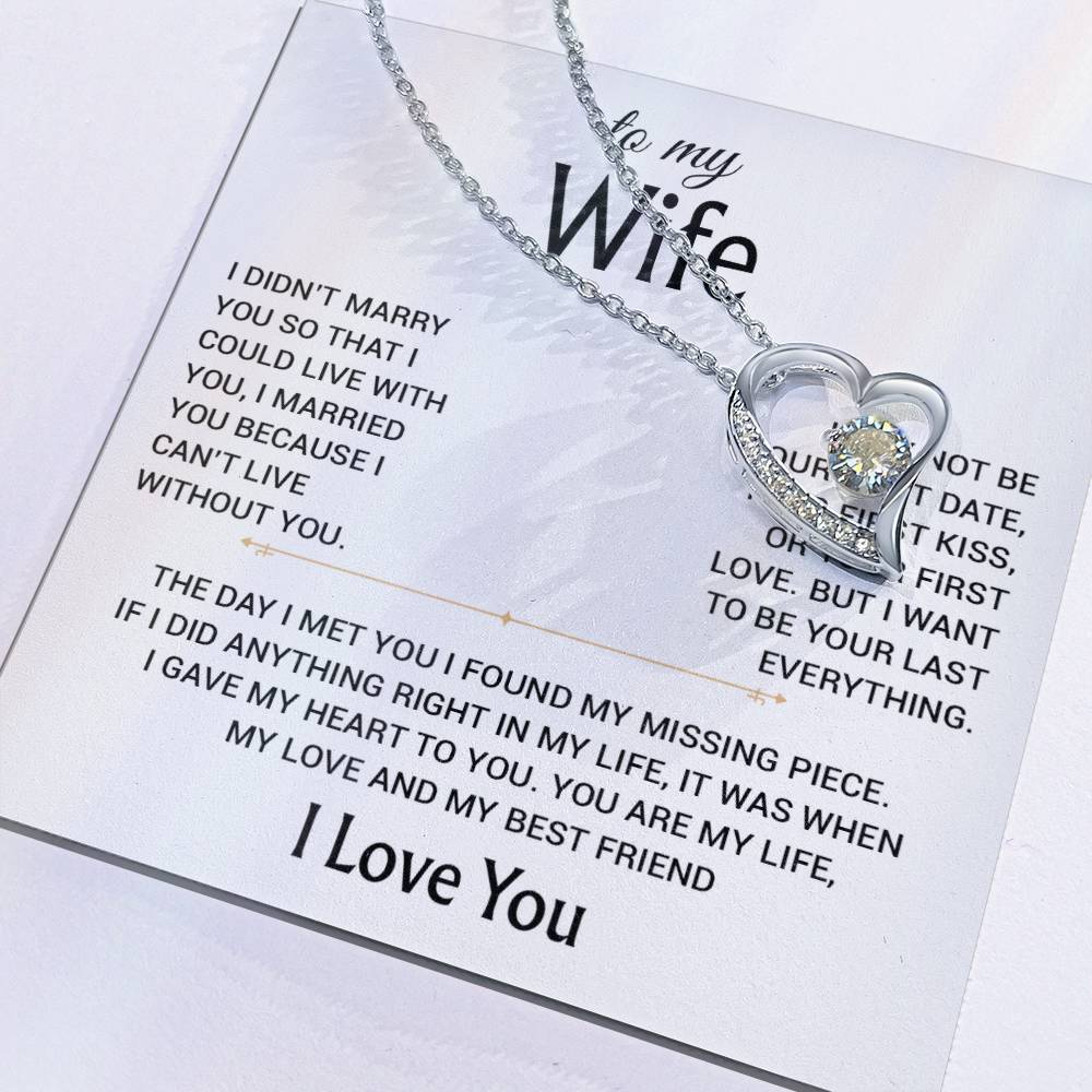 To My Wife Necklace, Christmas Gifts For Women, Anniversary Gift For Wife 16_12_White