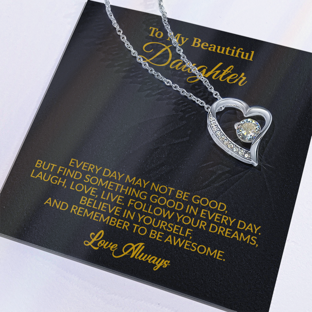 To My Daughter Necklace, Gift for Daughter from Dad, Father Daughter Necklace