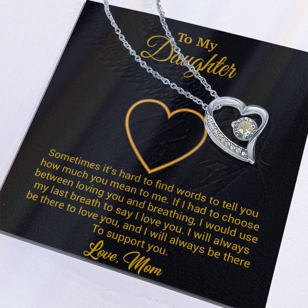To My Daughter Necklace, Gift for Daughter from mom, Daughter mother Necklace 31_3_Gold