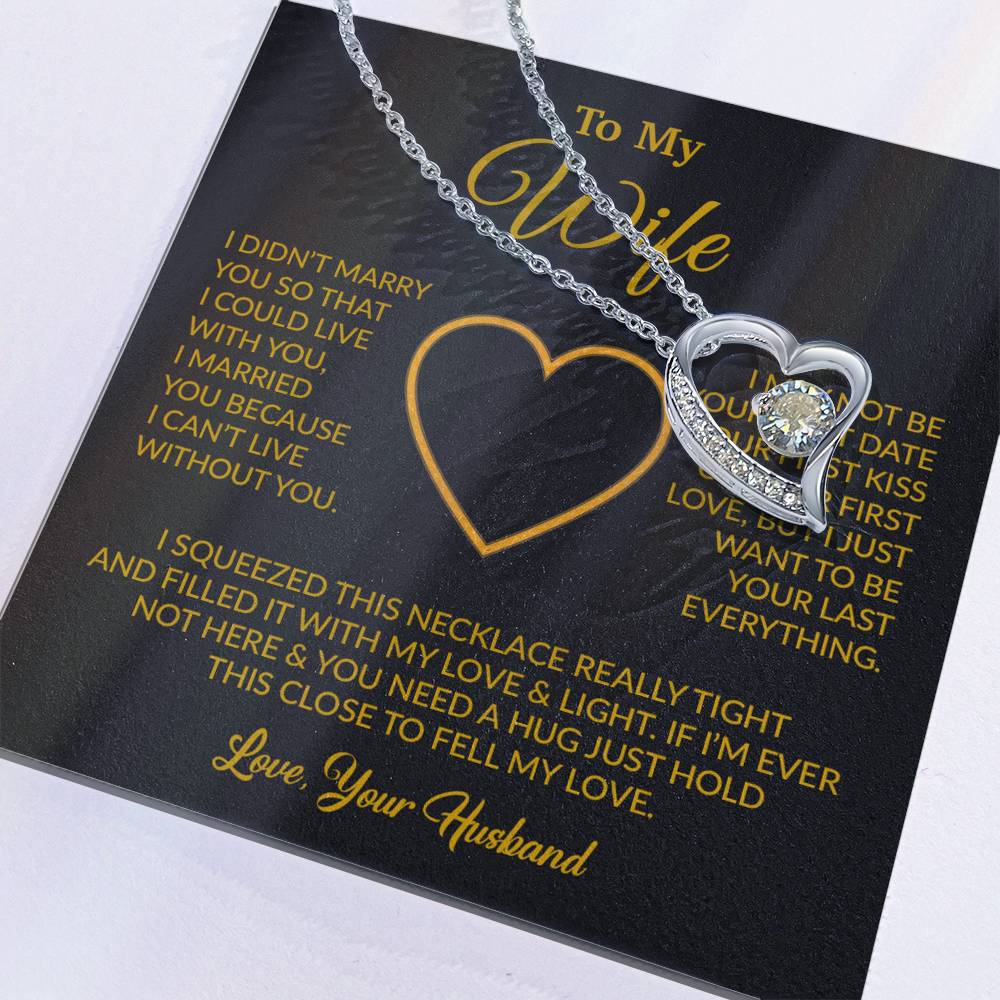 To My Wife Necklace, Wife Gift from Husband, Christmas Gift 5_12_Gold