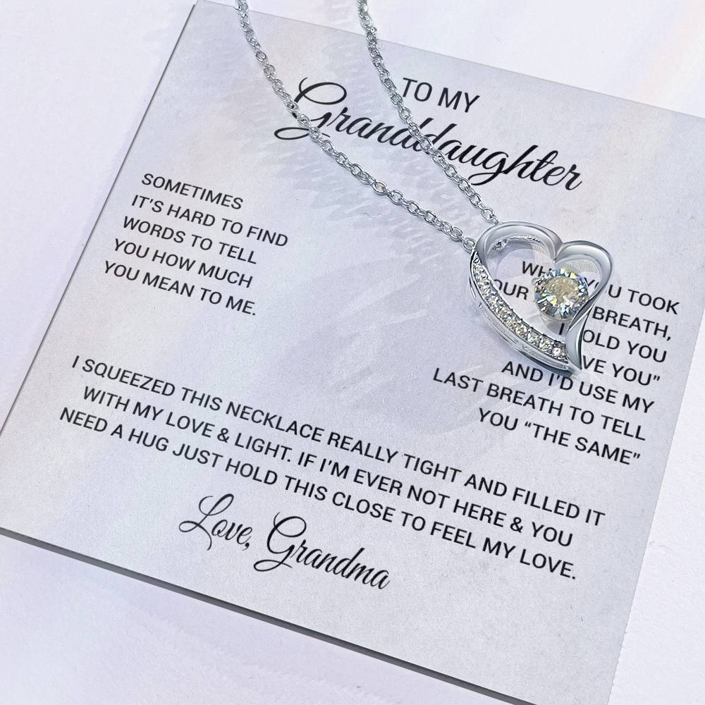 To My Granddaughter Necklace, Xmas Birthday Gift For Granddaughter from Grandma 1_11
