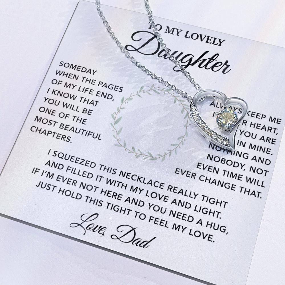To My Daughter Necklace, Gift for Daughter from Dad, Father Daughter Necklace 6_10