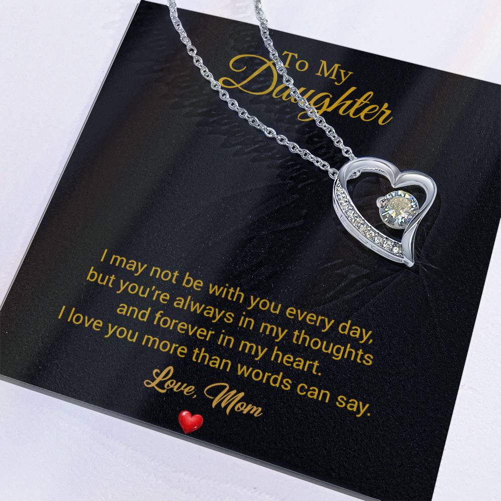 To My Daughter Necklace, Gift For Daughter From Mom, Daughter Mother Necklace